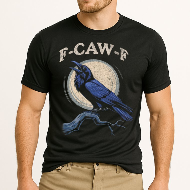 Funny Black Crow F-Caw-F Crow Lover  Performance Shirt
