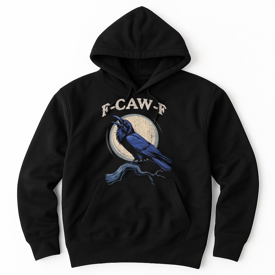 Funny Black Crow F-Caw-F Crow Lover  Hoodie