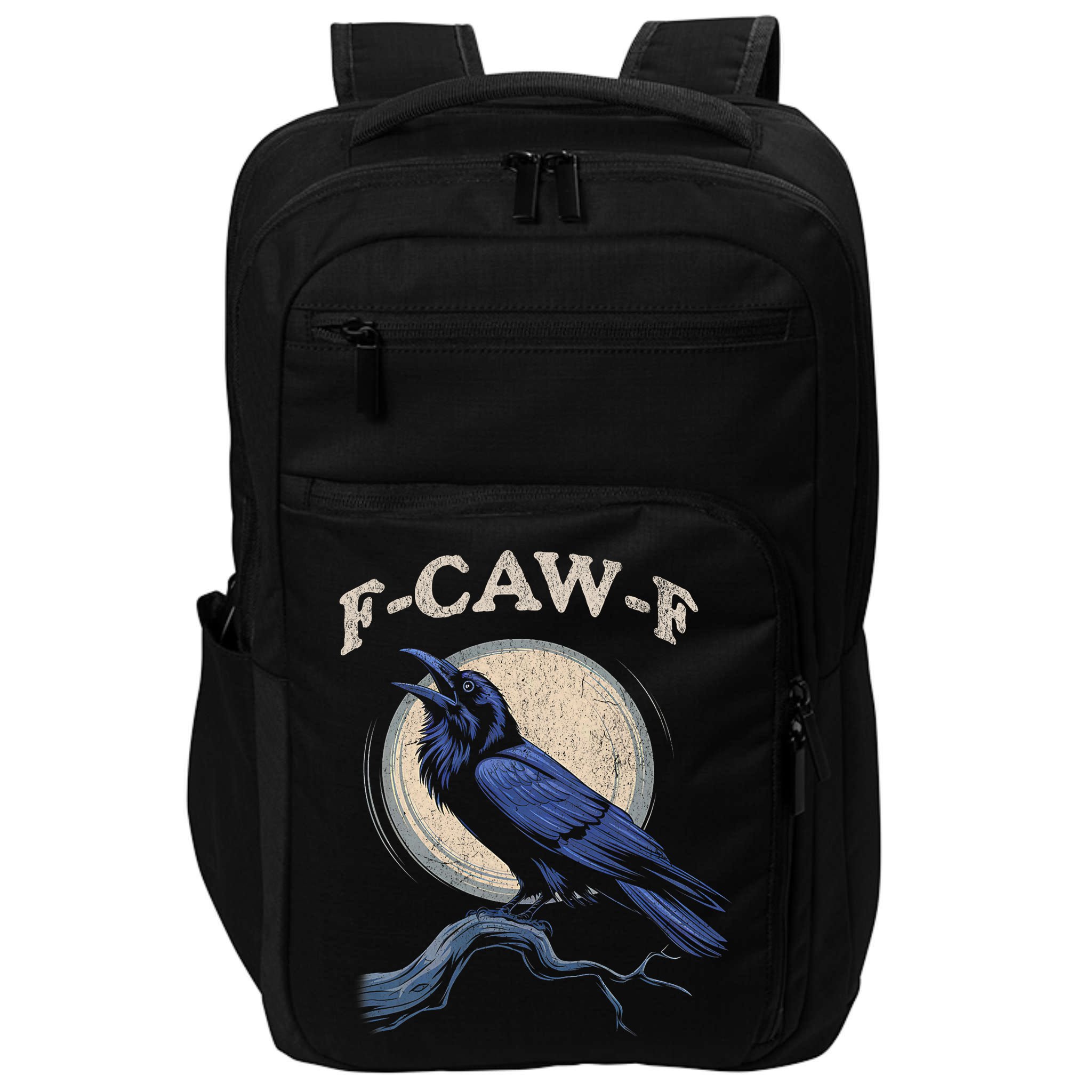 Funny Black Crow F-Caw-F Crow Lover  Impact Tech Backpack