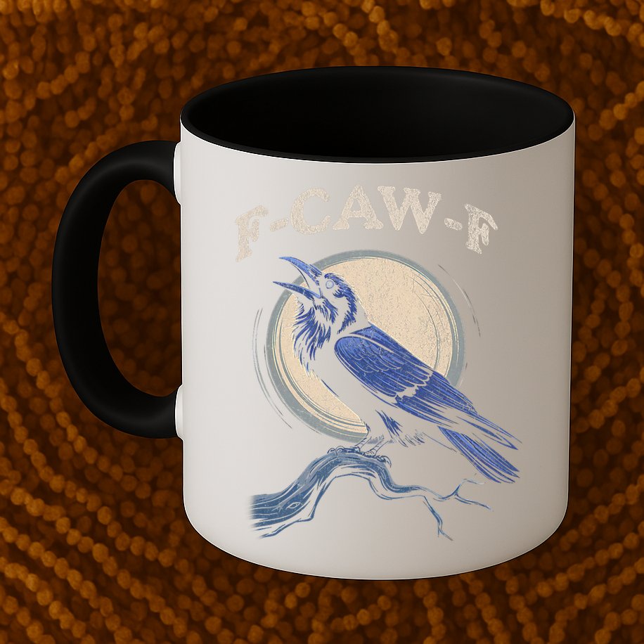 Funny Black Crow F-Caw-F Crow Lover  Mug