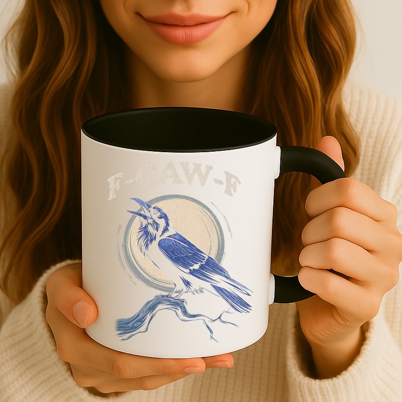 Funny Black Crow F-Caw-F Crow Lover  Mug