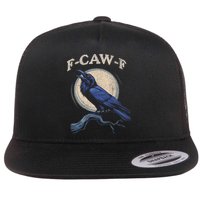 Funny Black Crow F-Caw-F Crow Lover  Flat Bill Trucker Hat