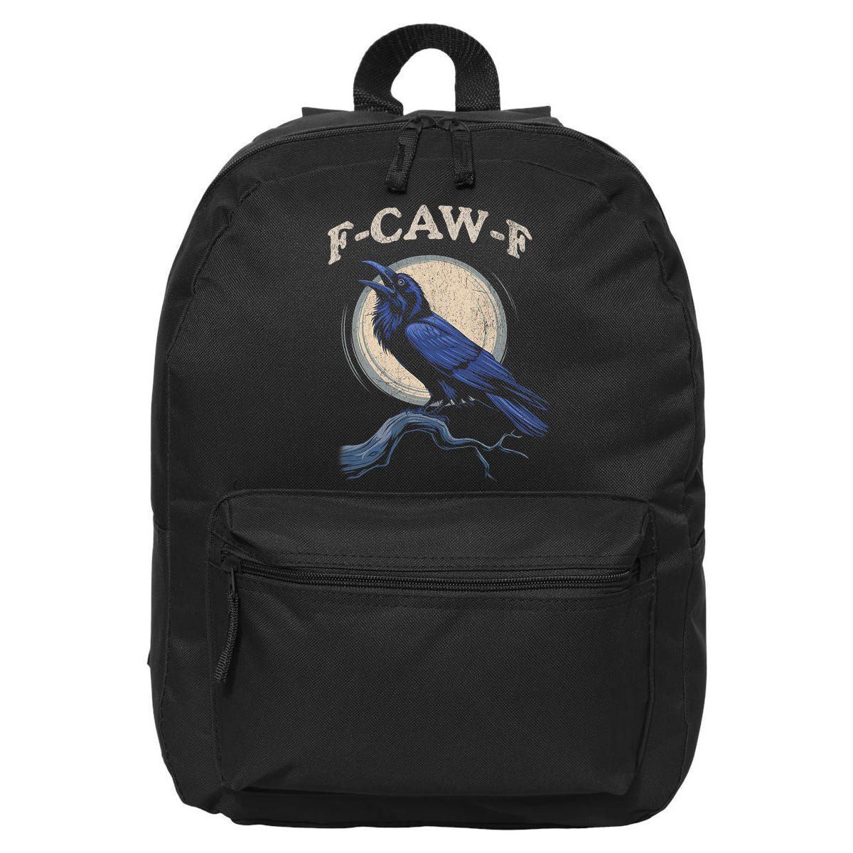 Funny Black Crow F-Caw-F Crow Lover  16 in Basic Backpack