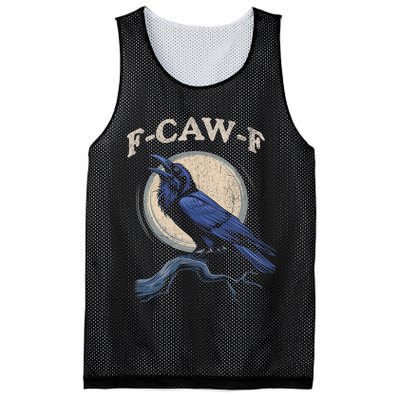 Funny Black Crow F-Caw-F Crow Lover  Mesh Reversible Basketball Jersey Tank