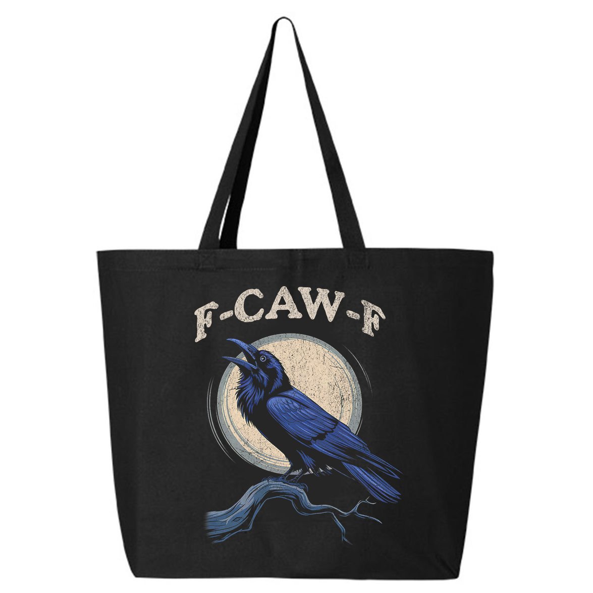 Funny Black Crow F-Caw-F Crow Lover  25L Jumbo Tote