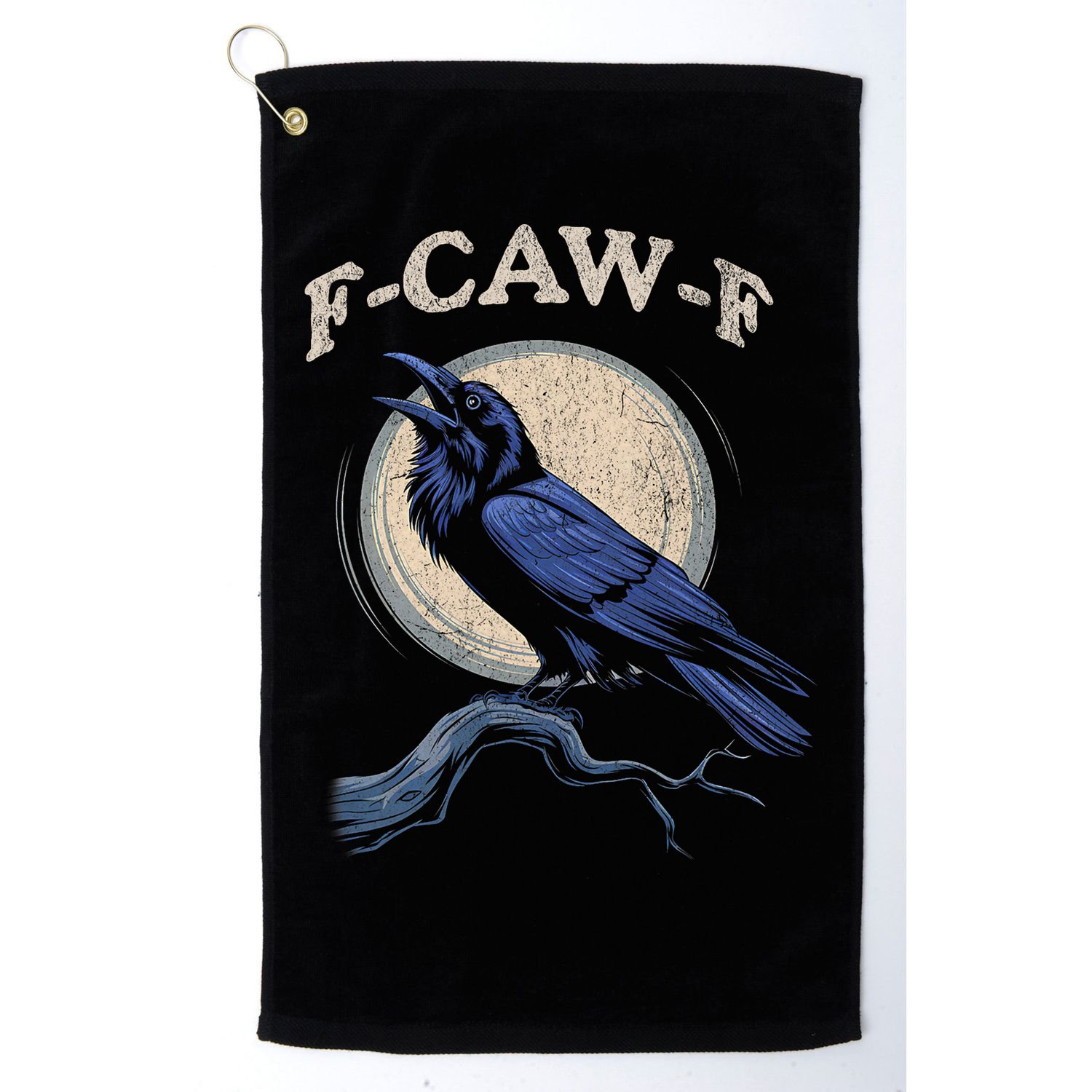 Funny Black Crow F-Caw-F Crow Lover  Golf Towel