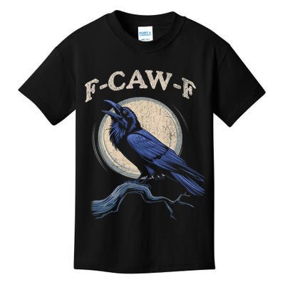 Funny Black Crow F-Caw-F Crow Lover  Kids T-Shirt