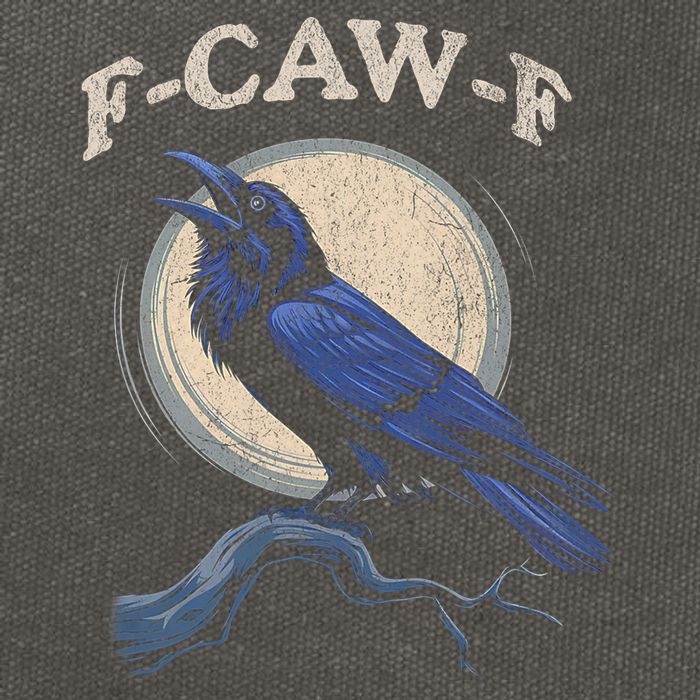 Funny Black Crow F-Caw-F Crow Lover  Cotton Canvas Backpack