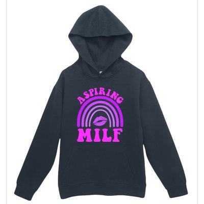 Funny Breast Cancer Aspiring Milf Retro Rainbow Urban Pullover Hoodie