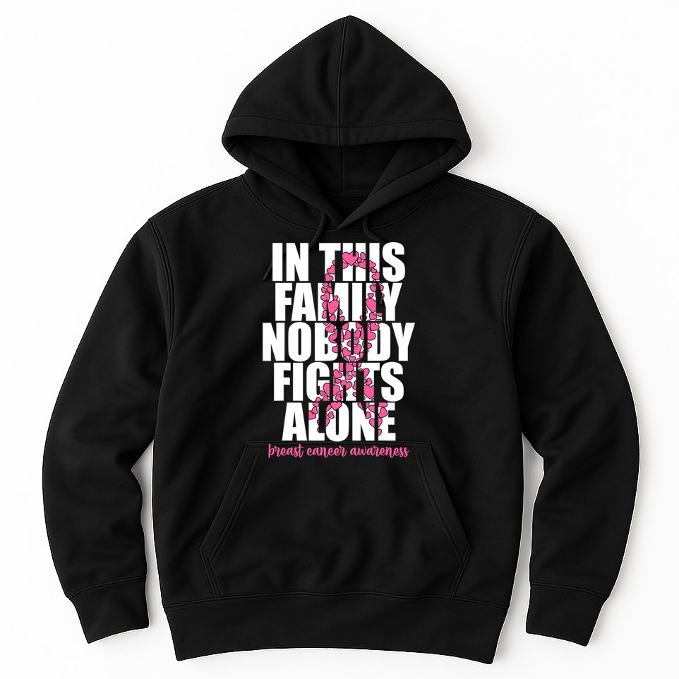 Funny Breast Cancer For Family Pink Breast Cancer Awareness Hoodie