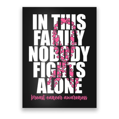 Funny Breast Cancer For Family Pink Breast Cancer Awareness Poster