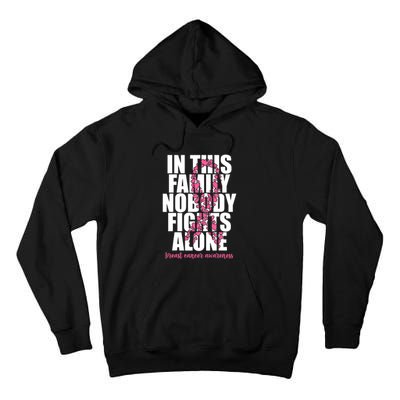 Funny Breast Cancer For Family Pink Breast Cancer Awareness Tall Hoodie