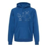 Funny Bear Camping Nature Wildlife Forest Gift Premium Hoodie