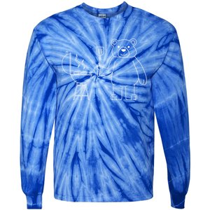 Funny Bear Camping Nature Wildlife Forest Gift Tie-Dye Long Sleeve Shirt