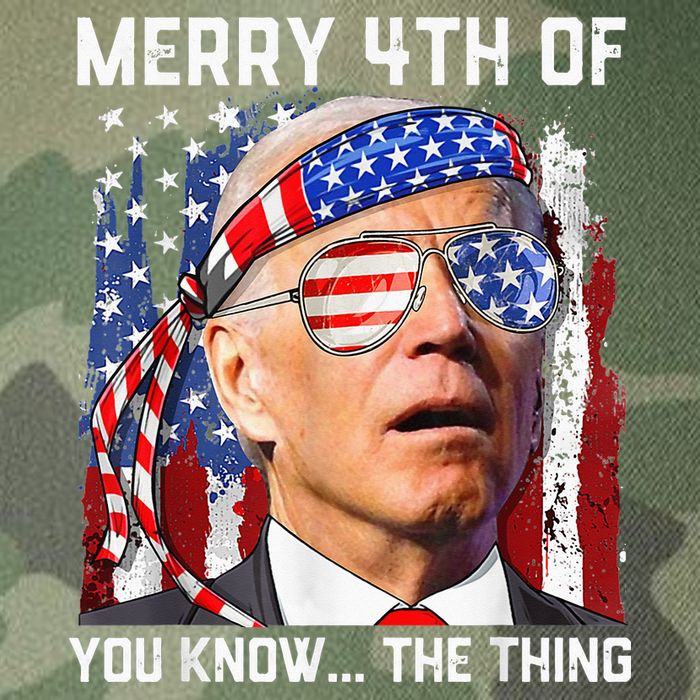 Funny Biden Confused Merry Happy 4th of You Know...The Thing Legacy Tie Dye Trucker Hat