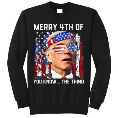 Funny Biden Confused Merry Happy 4th of You Know...The Thing Sweatshirt