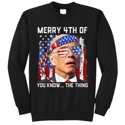 Funny Biden Confused Merry Happy 4th of You Know...The Thing Sweatshirt