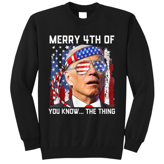 Funny Biden Confused Merry Happy 4th of You Know...The Thing Sweatshirt