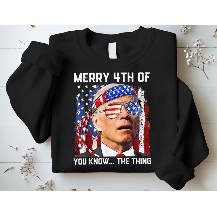 Funny Biden Confused Merry Happy 4th of You Know...The Thing Sweatshirt