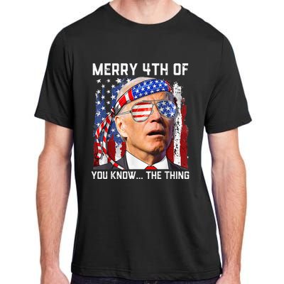 Funny Biden Confused Merry Happy 4th of You Know...The Thing Adult ChromaSoft Performance T-Shirt