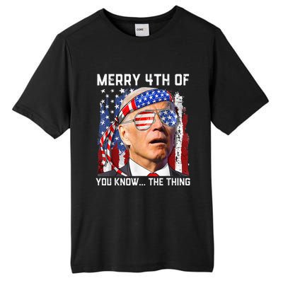 Funny Biden Confused Merry Happy 4th of You Know...The Thing Tall Fusion ChromaSoft Performance T-Shirt