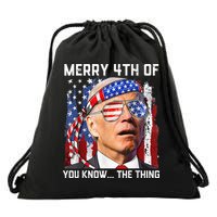 Funny Biden Confused Merry Happy 4th of You Know...The Thing Drawstring Bag