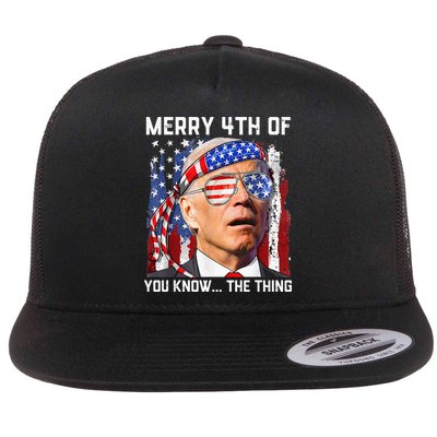 Funny Biden Confused Merry Happy 4th of You Know...The Thing Flatbill Hat