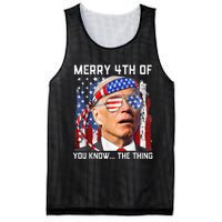 Funny Biden Confused Merry Happy 4th of You Know...The Thing Mesh Reversible Basketball Jersey Tank