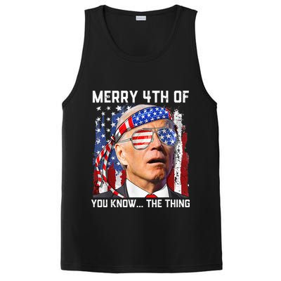 Funny Biden Confused Merry Happy 4th of You Know...The Thing PosiCharge Competitor Tank