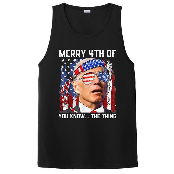 Funny Biden Confused Merry Happy 4th of You Know...The Thing PosiCharge Competitor Tank