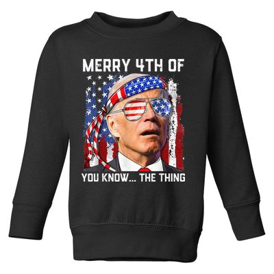 Funny Biden Confused Merry Happy 4th of You Know...The Thing Toddler Sweatshirt
