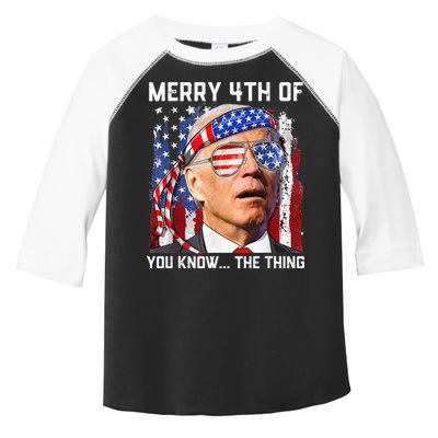 Funny Biden Confused Merry Happy 4th of You Know...The Thing Toddler Fine Jersey T-Shirt