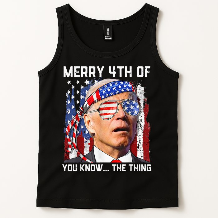 Funny Biden Confused Merry Happy 4th of You Know...The Thing Tank Top