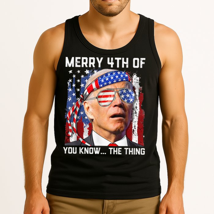 Funny Biden Confused Merry Happy 4th of You Know...The Thing Tank Top
