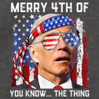 Funny Biden Confused Merry Happy 4th of You Know...The Thing Vector Backpack