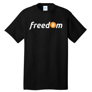 Freedom Bitcoin Crypto Tall T-Shirt