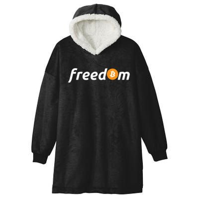 Freedom Bitcoin Crypto Hooded Wearable Blanket