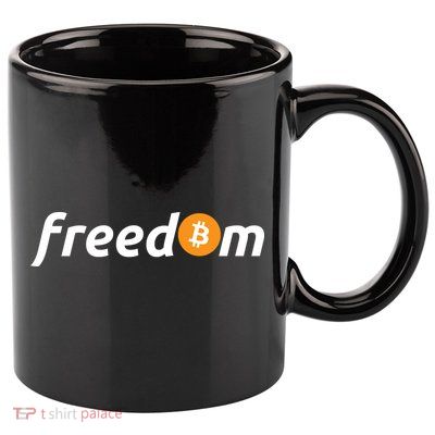 Freedom Bitcoin Crypto 11oz C Handle Ceramic Mug