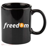 Freedom Bitcoin Crypto 11oz C Handle Ceramic Mug