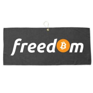 Freedom Bitcoin Crypto Large Microfiber Waffle Golf Towel