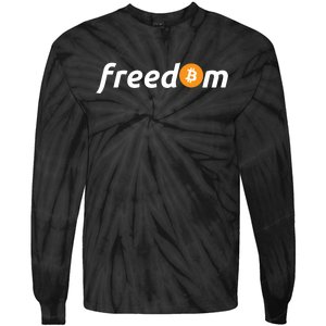 Freedom Bitcoin Crypto Tie-Dye Long Sleeve Shirt