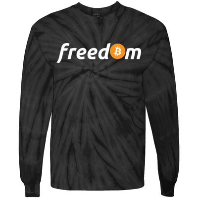 Freedom Bitcoin Crypto Tie-Dye Long Sleeve Shirt