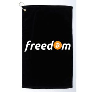 Freedom Bitcoin Crypto Platinum Collection Golf Towel