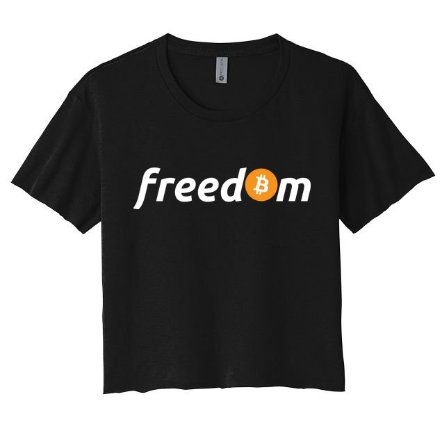 Freedom Bitcoin Crypto Women's Crop Top Tee