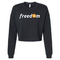 Freedom Bitcoin Crypto Cropped Pullover Crew