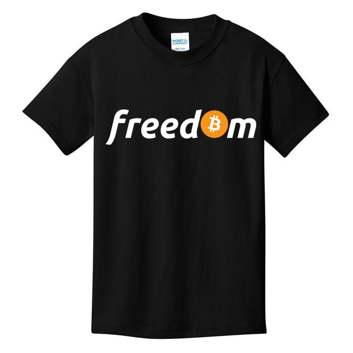 Freedom Bitcoin Crypto Kids T-Shirt