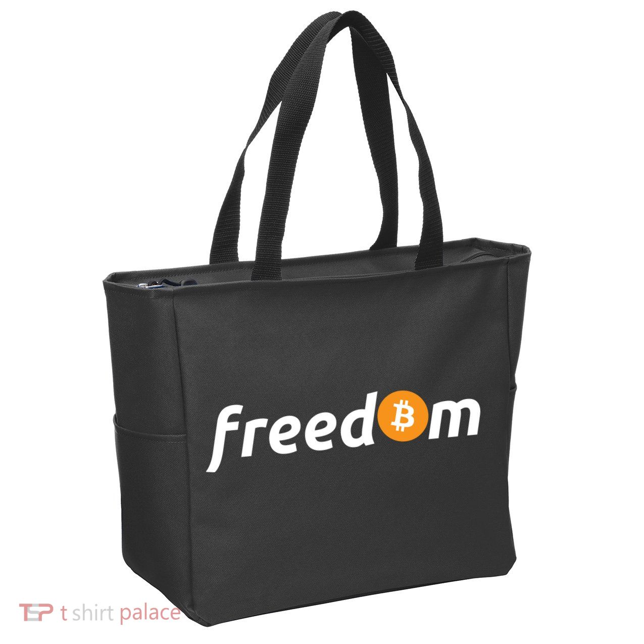 Freedom Bitcoin Crypto Zip Tote Bag
