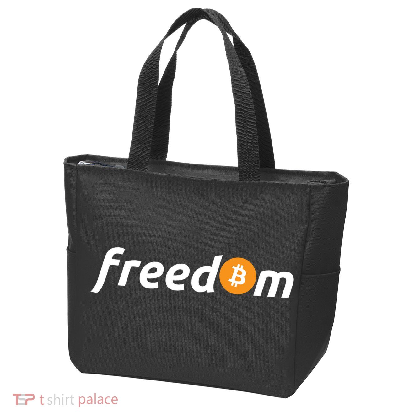 Freedom Bitcoin Crypto Zip Tote Bag