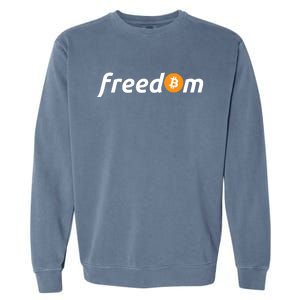 Freedom Bitcoin Crypto Garment-Dyed Sweatshirt