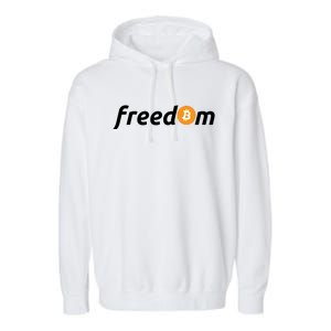 Freedom Bitcoin Crypto Garment-Dyed Fleece Hoodie